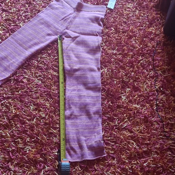 Wild Fable High-Rise Flare Sweater Knit Pants in Plum Purple Striped - Picture 7 of 7